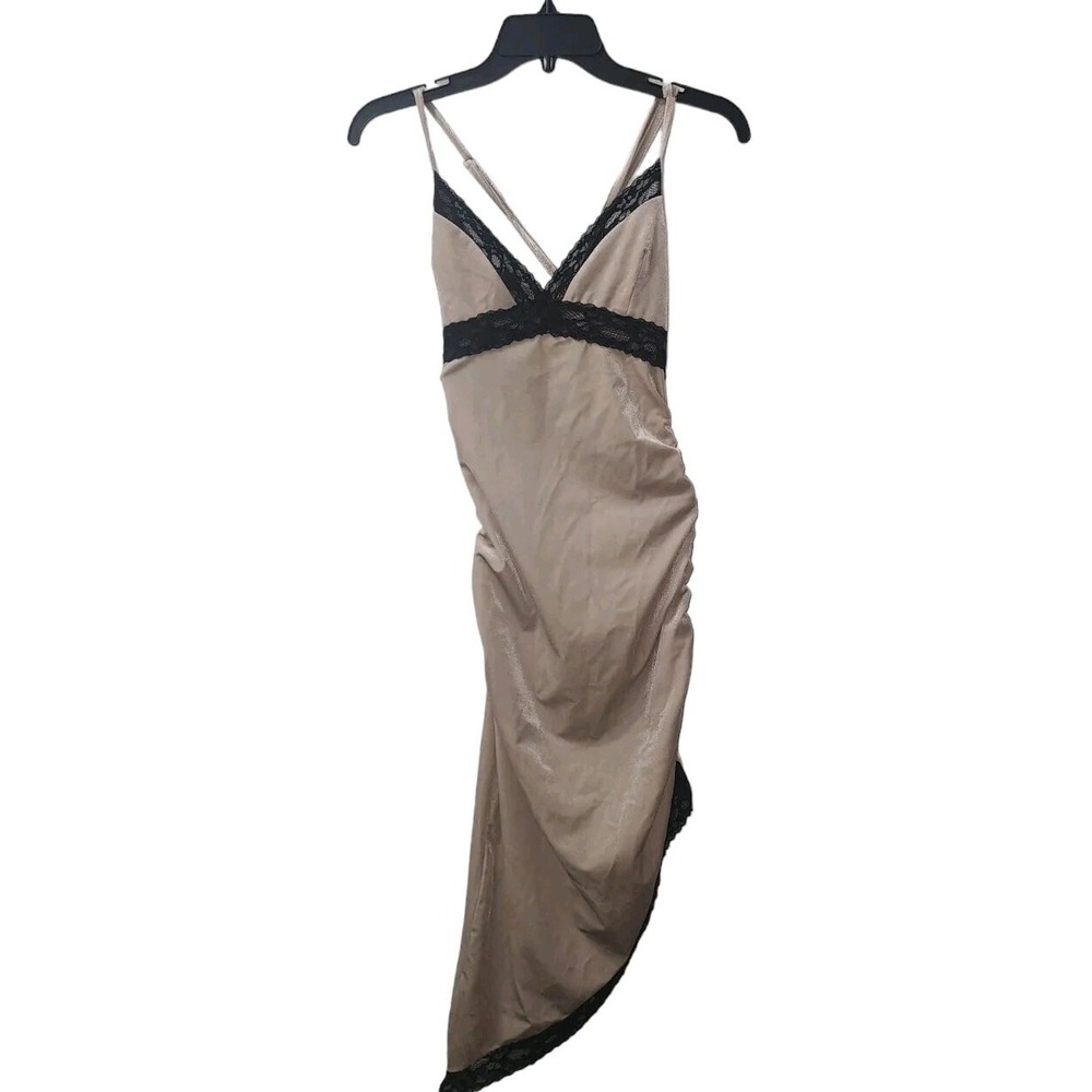 Forever 21 Bodycon Dress Lace Trim Ruched‎ Sleeveless XS